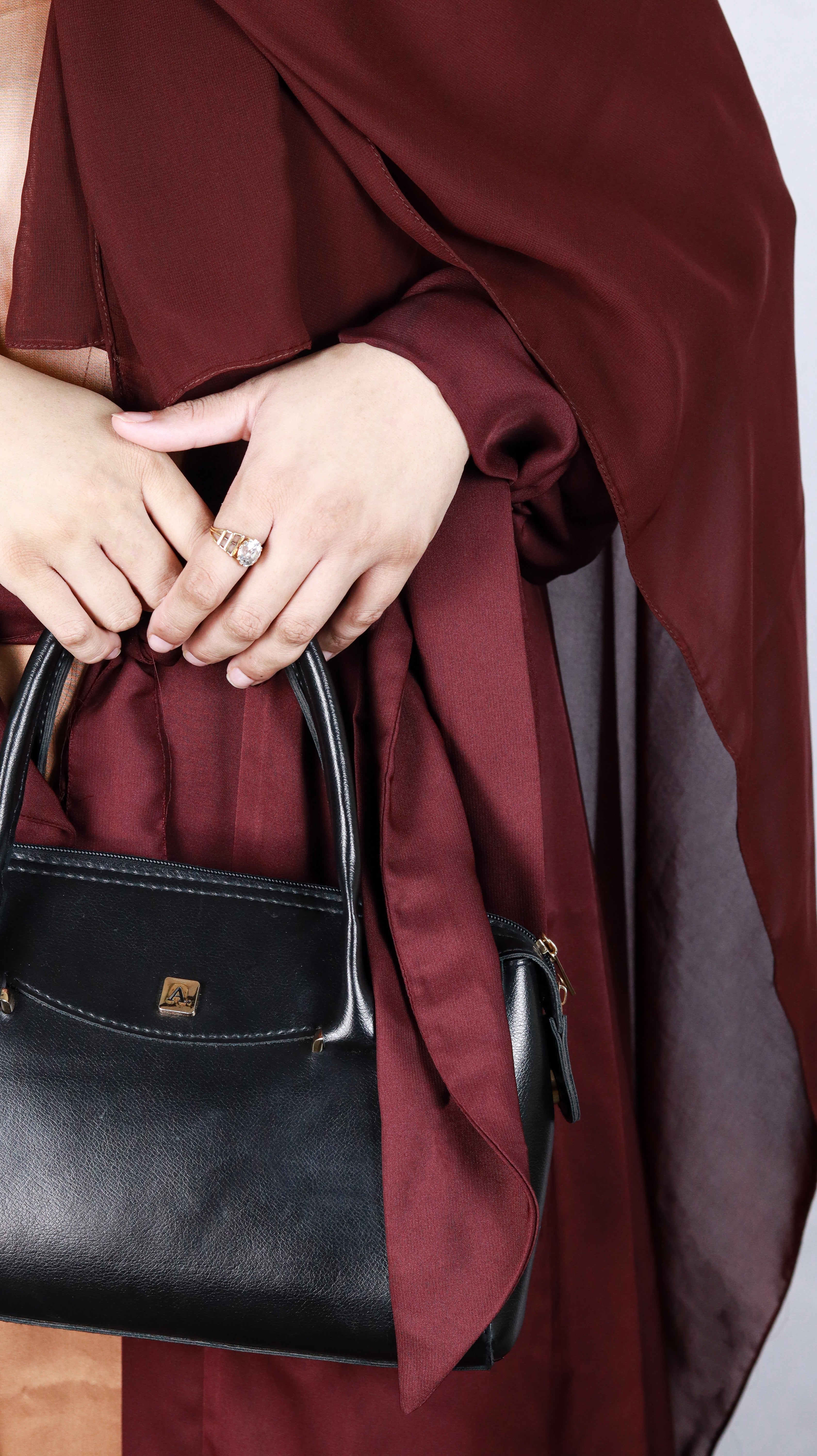 Maroon and Gold Abaya