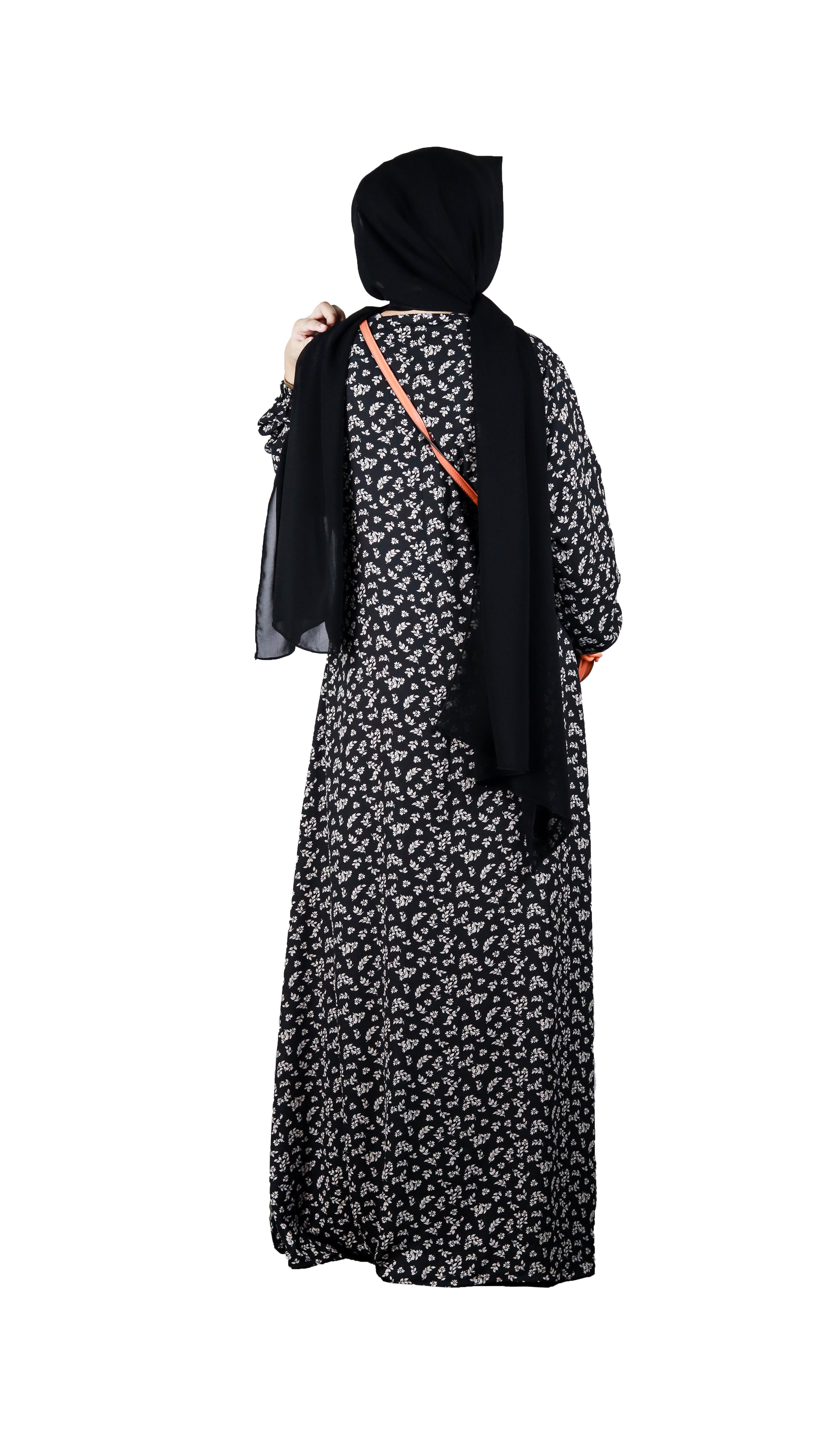 Polkadots Button Through Abaya