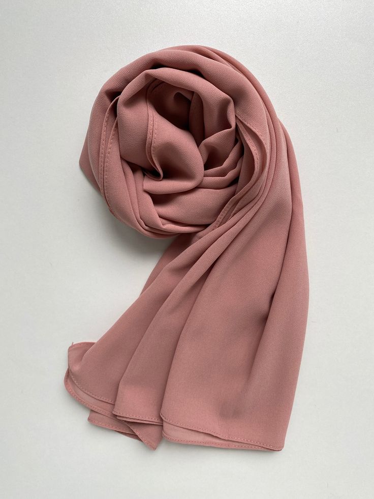 Dusty rose Georgette hijab