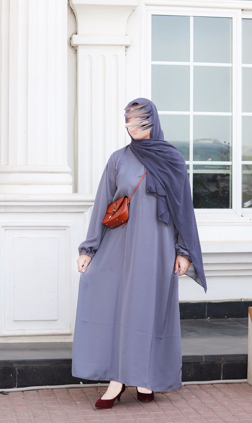 Everyday blue Grey Abaya