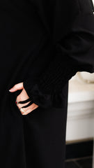 Classic Black Bow Abaya