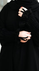 Classic Black Bow Abaya