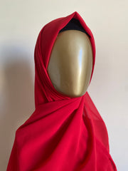 Crimson Luxe Hijab