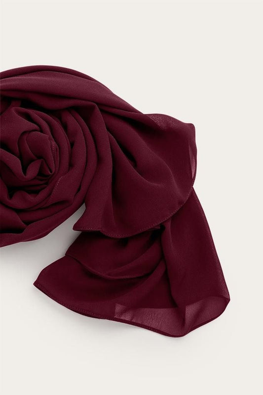 Maroon Georgette hijab